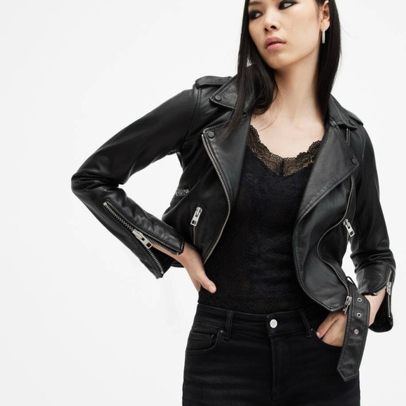 All Saints Balfern Leather Jacket 🖤🖤 - Picture 2 of 7